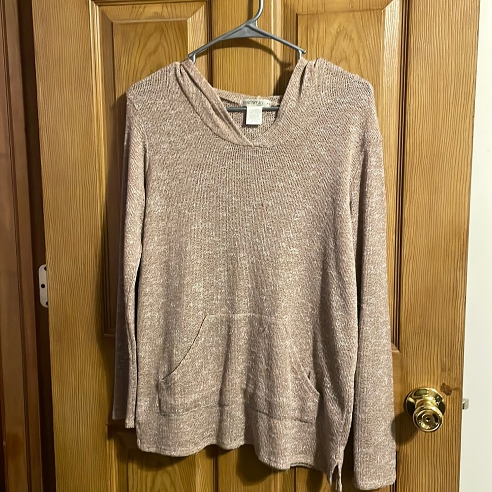 Hooded Honey and Lace “Carmel” Sweater
